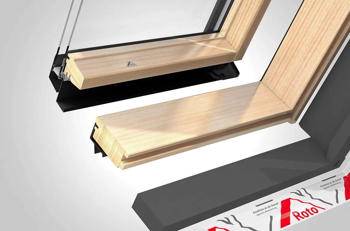 ROTO Designo R49 H из дерева с термо-блоком WD